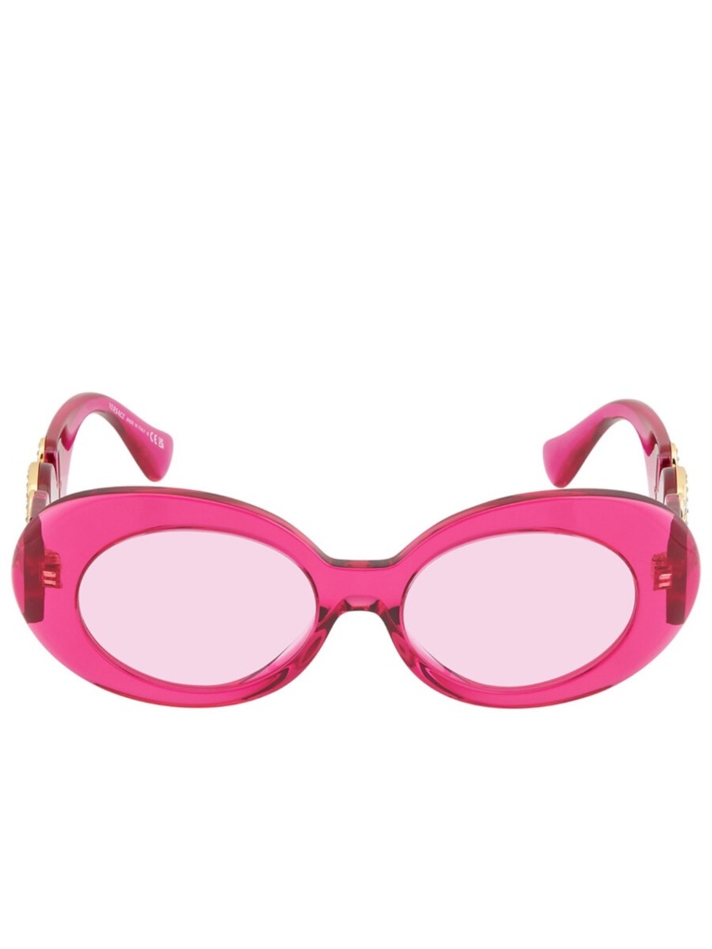 Versace Hot Pink Oval Women's Sunglasses